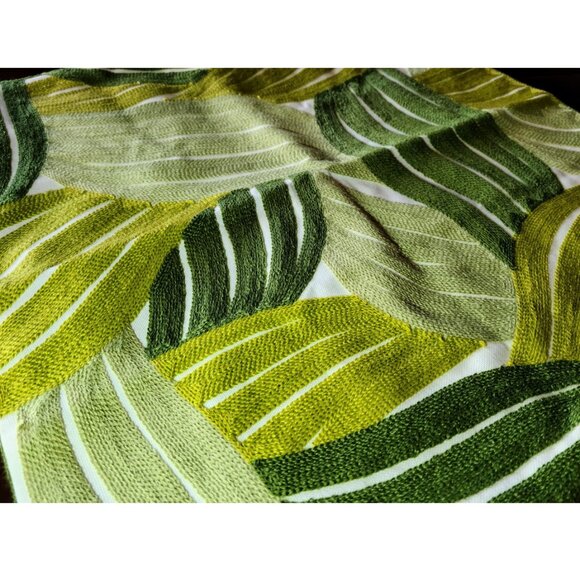 2 Modern Pillow Covers Embroidered Decorative Throw Cases Spring Summer Decor - Picture 9 of 11